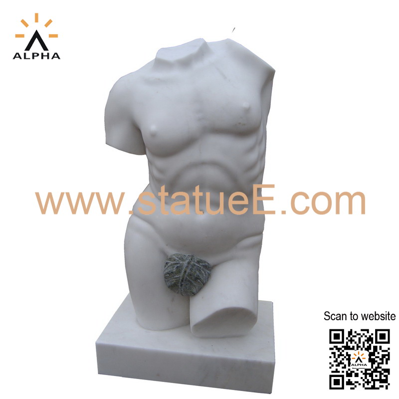 Marble torso sculpture